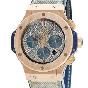 ウブロ HUBLOT ビッグバン ジーンズ 301.PL.2780.NR.JEANS K18RG無垢 クロノグラフ スモールセコンド 限定 メンズ 腕時計自動巻き ブルー 【中古】