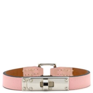 エルメス HERMES ブレスレット マイクロ ケリー ヴォースイフト GP ローズサクラ XS シルバー金具 レザーブレス □R 【箱】 【中古】