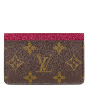 ルイヴィトン LOUIS VUITTON カードケース ポルトカルト サーンプル モノグラムキャンバス フューシャ 茶 ピンク カード入れ M60703 RFID 【箱】 【中古】