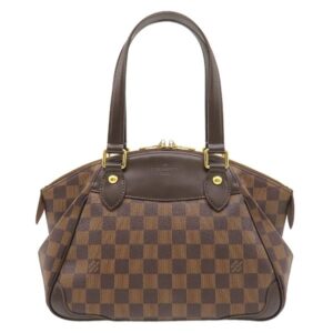 ルイヴィトン LOUIS VUITTON ハンドバッグ ヴェローナ PM ダミエキャンバス ダミエエベヌ ゴールド金具 茶 N41117 DU3190 【中古】