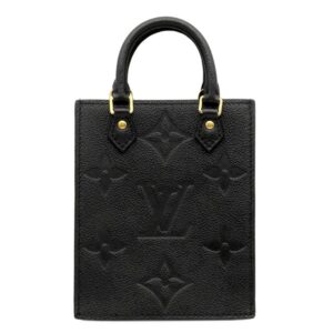 【★3％OFFクーポン】ルイヴィトン LOUIS VUITTON 2WAYバッグ プティット サックプラ モノグラムアンプラント ノワール ゴールド金具 黒 ショルダー M81417 【箱】 【中古】中古美品