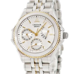 クレドール Credor パシフィーク レトログラード デイデイト GCBG996 4S77-0A30 K18YG×SS コンビ GMT メンズ 腕時計自動巻き シルバー 【中古】