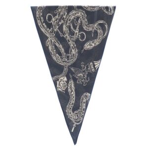 エルメス HERMES ストール ロザンジュ GM カシミヤ シルク マリン×ベージュ 【CADUCEE ROCK/カデュセ ロック】 【中古】