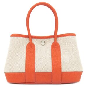 エルメス HERMES ハンドバッグ ネオ ガーデン23 ネゴンダ トワルアッシュヴァイキング エクリュ×カプシーヌ シルバー金具 新品 未使用 ガーデンパーティー ミニ 2025年製 K 【箱】 【中古】未使用保管品