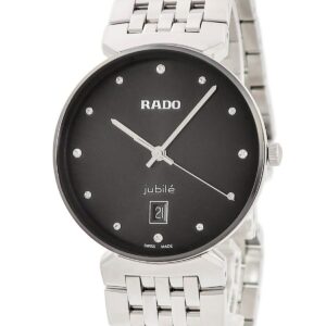 ラドー RADO フローレンス クラシック ダイヤモンド R48912733 未使用 純正ダイヤ メンズ 腕時計クオーツ ブラック 【中古】
