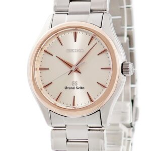 グランドセイコー Grand Seiko 9Fクォーツ SBGX004 9F61-0A20 K18PG×SS コンビ ラウンド シルバー バー GS メンズ 腕時計クオーツ シルバー 【中古】