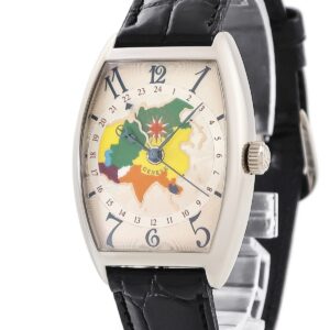 フランクミュラー FRANCK MULLER トノウカーベックス ワールドワイド アジア 2852WW K18WG無垢 ユーラシア 青針 メンズ 腕時計自動巻き シルバー 【中古】