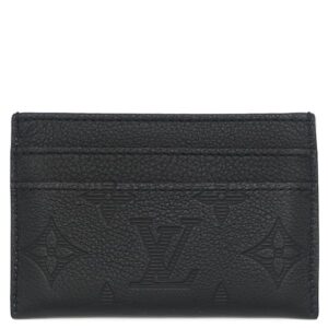 ルイヴィトン LOUIS VUITTON カードケース ポルト カルト ダブル レザー モノグラムシャドウ ブラック 黒 カード入れ M81415 RFID 【箱】 【中古】