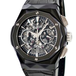 ウブロ HUBLOT アエロフュージョン クロノグラフ オーリンスキー ブラックマジック 525.CS.0170.RX.ORL19 メンズ 腕時計自動巻き ブラック 【中古】中古美品
