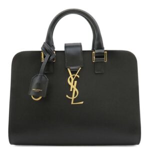 イヴ・サンローラン Yves Saint Laurent 2WAYバッグ ベイビーカバス レザー ブラック ゴールド金具 黒 ハンドバッグ 斜め掛け カサンドラロゴ 568853 【保存袋】 【中古】