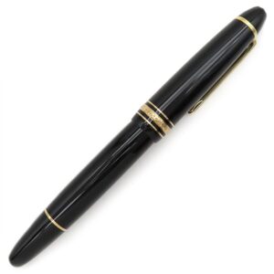 モンブラン Montblanc ボールペン ローラーボール マイスターシュテュック PIX ゴールドコーティング ルグラン GP プレシャスレジン ブラック×ゴールド 黒インク 筆記確認済み 【中古】