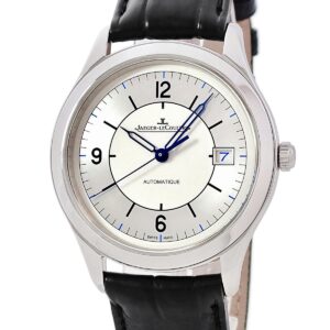 ジャガールクルト JAEGER LECOULTRE マスター コントロール デイト Q1548530 176.8.40.S 青針 シースルーバック メンズ 腕時計自動巻き シルバー 【中古】中古美品