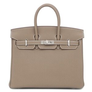 エルメス HERMES ハンドバッグ バーキン25 トゴ エトゥープ シルバー金具 新品 未使用 グレージュ 2026年製 G 【中古】未使用保管品