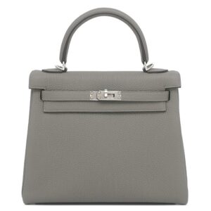 エルメス HERMES 2WAYバッグ ケリー25 内縫い トゴ グリメイヤー シルバー金具 新品 未使用 グレー U 【箱】 【中古】未使用保管品