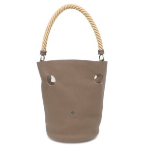 エルメス HERMES ハンドバッグ マンジョワール GM トリヨンクレマンス エトゥープ シルバー金具 グレージュ □I 【中古】中古美品