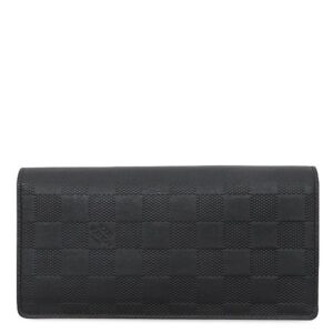 【★3％OFFクーポン】ルイヴィトン LOUIS VUITTON 長財布 ポルトフォイユ ブラザ ダミエグラフィットキャンバス オニキス マットシルバー金具 茶 二つ折り N63010 CA1129 【中古】中古美品