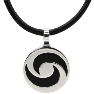 ブルガリ BVLGARI ネックレス アレグラ オプティカル ブラック×ホワイトゴールド 750 18金 18K WG オニキス レザーコード 【中古】中古美品