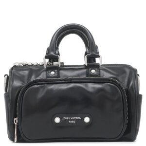 ルイヴィトン LOUIS VUITTON 2WAYバッグ キーポル カーゴ バンドリエール 25 カーフ ブラック シルバー金具 黒 ボストン ショルダー LVチャーム M13988 RFID 【箱】 【中古】未使用保管品