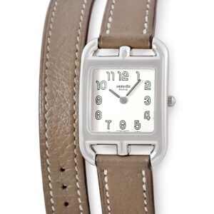エルメス HERMES ケープコッド PM CC1.210 シルバー ドゥブルトゥール アラビア スクエア レディース 腕時計クオーツ シルバー 【中古】中古美品