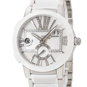 ユリスナルダン ULYSSE NARDIN エグゼクティブ デュアルタイム 243-10-3/391 純正ダイヤ シェル 白セラミック GMT メンズ 腕時計自動巻き ホワイト 【中古】中古美品