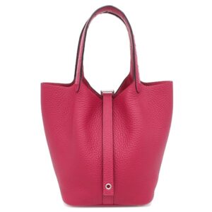 エルメス HERMES ハンドバッグ ピコタンロック 18 PM タッチ トリヨンクレマンス アリゲーターマット フランボワーズ シルバー金具 クロコ Z 【箱】 【中古】未使用保管品