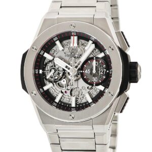 ウブロ HUBLOT ビッグバン インテグレーテッド チタニウム 451.NX.1170.NX デイト インテグラル メンズ 腕時計自動巻き シルバー 【中古】中古美品