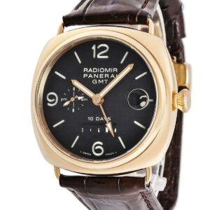 パネライ PANERAI ラジオミール 10デイズ GMT PAM00273 O番 ブラック K18PG無垢 限定 メンズ 腕時計自動巻き ブラック 【中古】中古美品