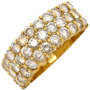 リング 指輪 ダイヤ パヴェリング イエローゴールド 11.5号 【中古】