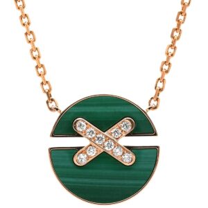ショーメ CHAUMET ネックレス ジュ ドゥ リアン ハーモニーSM ペンダント グリーン×ピンクゴールド 緑 750PG ダイヤ マラカイト マット 084427 【中古】新品同様品