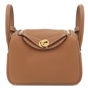 エルメス HERMES ショルダーバッグ リンディ2 ミニ 20 トリヨンクレマンス ゴールド ゴールド金具 茶 2026年製 G 【箱】 【中古】未使用保管品