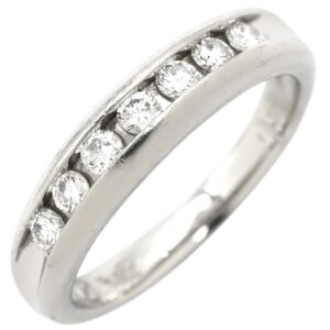 リング 指輪 ダイヤモンド 0.30ct リング プラチナシルバー 7P 7粒 7石 一文字 ブリリアントカット プラチナ 9号 【中古】中古品