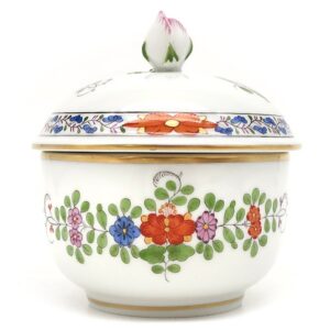 マイセン MEISSEN 食器 インドの華 シュガーポット 陶磁器 ホワイト×マルチカラー×ゴールド 白 【中古】中古美品