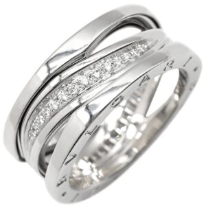 ブルガリ BVLGARI リング 指輪 ビーゼロワン B-zero1 レジェンド 3バンド ダイヤ ホワイトゴールド #60(JP20) 750 18K 19号 【箱】 【中古】