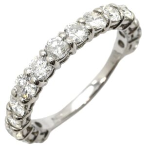 リング 指輪 ハーフエタニティリング ダイヤモンド 2.0ct プラチナシルバー プラチナ Pt900 15P 15石 15粒 シェアドプロング 16号 【中古】中古品