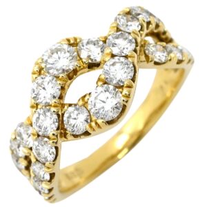 モニッケンダム MONNICKENDAM リング 指輪 ダイヤ デザインリング イエローゴールド 18K 750 YG ブリリアントカット パヴェ 12号 【中古】中古美品
