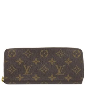 ルイヴィトン LOUIS VUITTON 長財布 ポルトフォイユ クレマンス モノグラムキャンバス ローズバレリーヌ ゴールド金具 茶 ラウンドファスナー M61298 GI4220 【箱】 【中古】