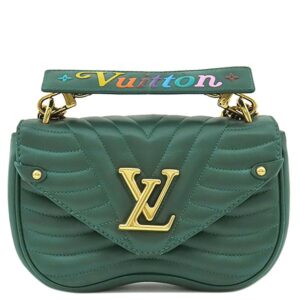 ルイヴィトン LOUIS VUITTON ショルダーバッグ ニューウェーブ チェーンショルダーバッグ PM レザー エムロード ゴールド金具 緑 LVロゴ M55021 NZ4138 【中古】