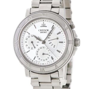 クレドール Credor パシフィーク デイデイト GCBG999 4S77-0020 OH済 ローマン バー GMT メンズ 腕時計自動巻き シルバー 【中古】