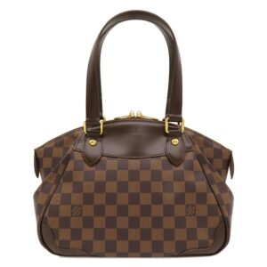 ルイヴィトン LOUIS VUITTON ハンドバッグ ヴェローナ PM ダミエキャンバス ダミエエベヌ ゴールド金具 茶 N41117 DU1114 【中古】
