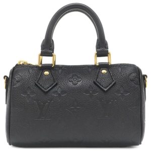 【★3％OFFクーポン】ルイヴィトン LOUIS VUITTON 2WAYバッグ ナノ スピーディ モノグラムアンプラント ブラック ゴールド金具 ハンドバッグ ショルダー M82450 RFID 【保存袋】 【中古】中古美品