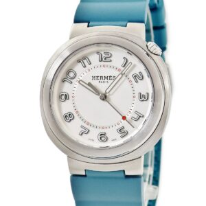 エルメス HERMES エルメスカット GM 36mm SD1.510 アラビア シルバー オレンジ メンズ レディース 腕時計自動巻き シルバー 【中古】
