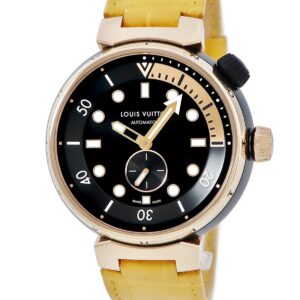 ルイヴィトン LOUIS VUITTON タンブール ストリート ダイバー ブラックブレイズ QA123Z K18PG×SS コンビ 黒 メンズ 腕時計自動巻き ブラック 【中古】