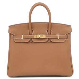 エルメス HERMES ハンドバッグ バーキン25 トゴ ゴールド ゴールド金具 新品 未使用 茶 2025年製 K 【箱】 【中古】