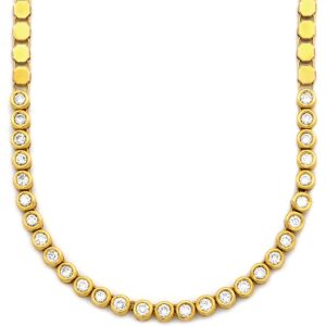 ネックレス ダイヤ ペンダント イエローゴールド Au750 18K 18金 インライン ベゼルセッティング 2.04ct 【中古】