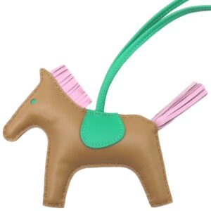 エルメス HERMES バッグチャーム ロデオMM アニューミロ チャイ×モーヴシルベストル×ミント 茶 ピンク 緑 Z刻印 【箱】 【中古】