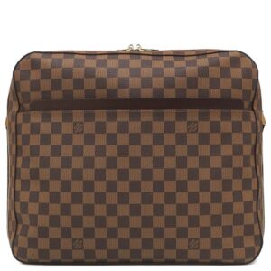 【★3％OFFクーポン】ルイヴィトン LOUIS VUITTON ショルダーバッグ ドルソ ドゥロ ダミエキャンバス ダミエエベヌ ゴールド金具 茶 N45251 BA0092 【中古】中古美品