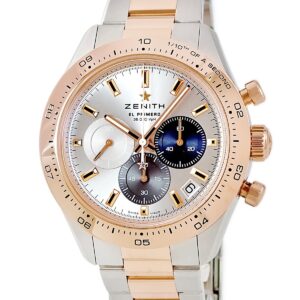 ゼニス ZENITH クロノマスター スポーツ 51.3100.3600/69.M3100 K18RG×SS コンビ デイト スモールセコンド メンズ 腕時計自動巻き シルバー 【中古】中古美品