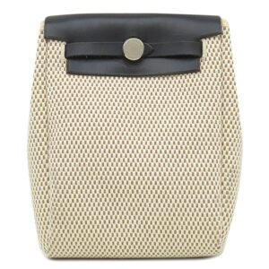 エルメス HERMES ショルダーバッグ エールバッグ TPM トワルGM トワルオフィシエ ヴァッシュハンター ナチュラル×ブラック シルバー金具 茶 黒 □I 【中古】中古品