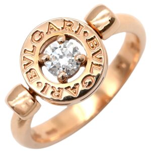 ブルガリ BVLGARI リング 指輪 ブルガリブルガリ フリップ ダイヤ ピンクゴールド 51 750 BVLGARI 1Pダイヤ 11.5号 【保存袋】 【中古】