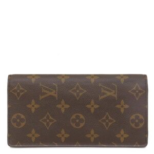 【★3％OFFクーポン】ルイヴィトン LOUIS VUITTON 長財布 ポルトフォイユ ブラザ モノグラムキャンバス モノグラム ゴールド金具 茶 二つ折り M66540 CA3189 【保存袋】 【中古】中古美品